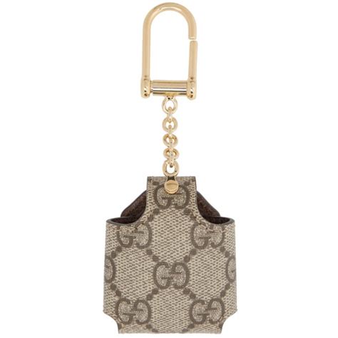 gucci ophidia gg flora airpods keychain case beige|Gucci Beige GG Ophidia AirPods Case Keychain .